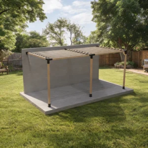 modulART dupla falhoz rögzíthető pergola készlet 18 db szarufával 90x90
