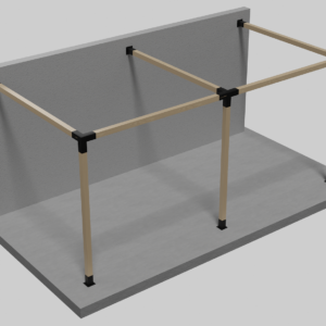 modulART dupla falhoz rögzíthető pergola rendszer 90x90
