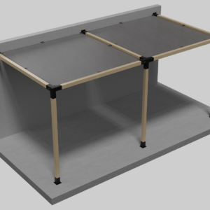 modulART dupla pergola készlet 2db napvitorlával 90x90