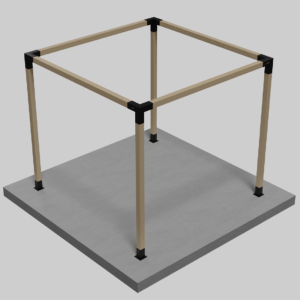 modulART szabadon alló pergola készlet 90x90 faoszlopokhoz